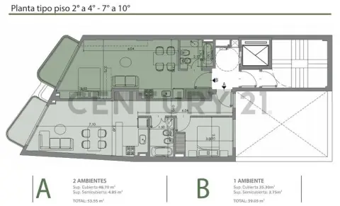 Departamento de 2 ambientes en Villa Crespo